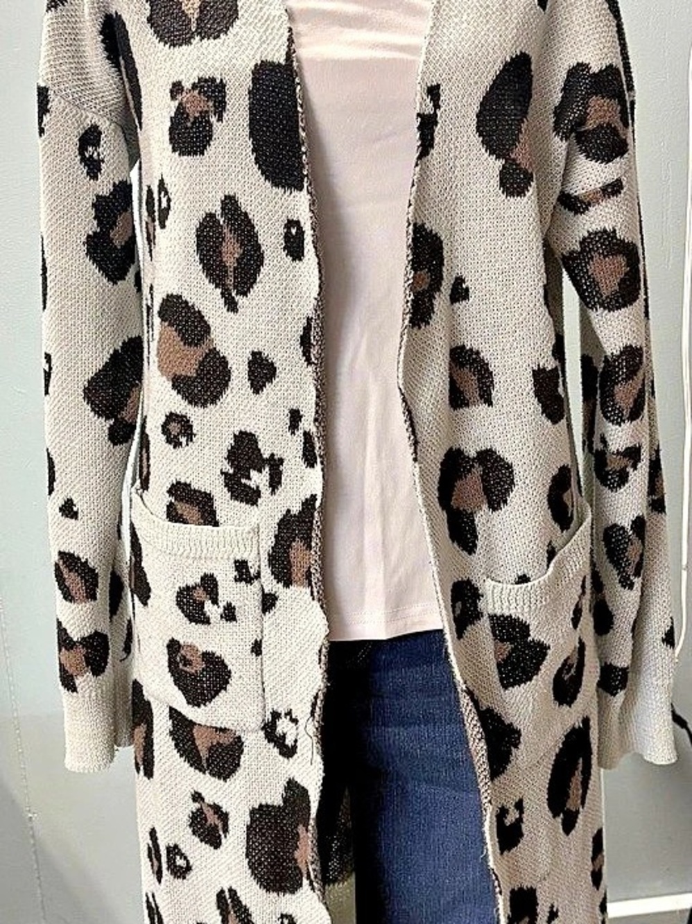 Carole Christian Women's Leopard Print Cardigan